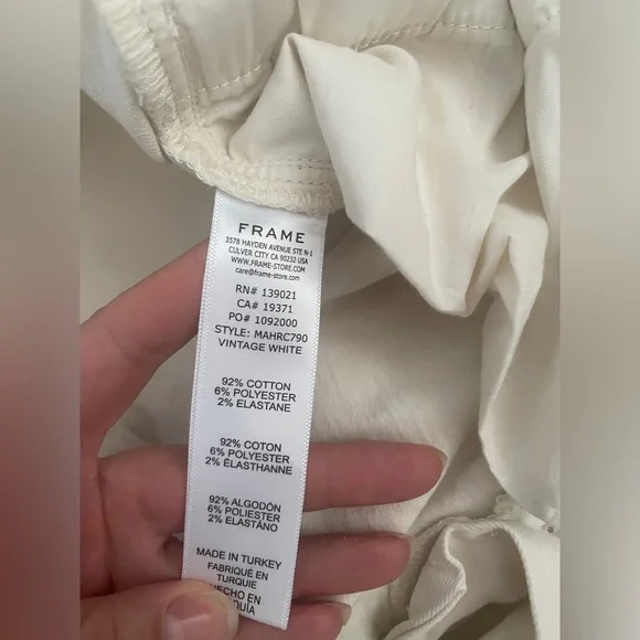 Frame denim Ali high rise cigarette pants in vintage white size 32 - Picture 8 of 11